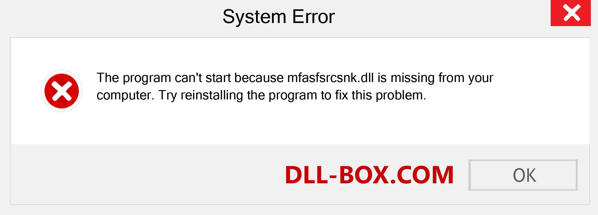  mfasfsrcsnk.dll file is missing?. Download for Windows 7, 8, 10 - Fix  mfasfsrcsnk dll Missing Error on Windows, photos, images